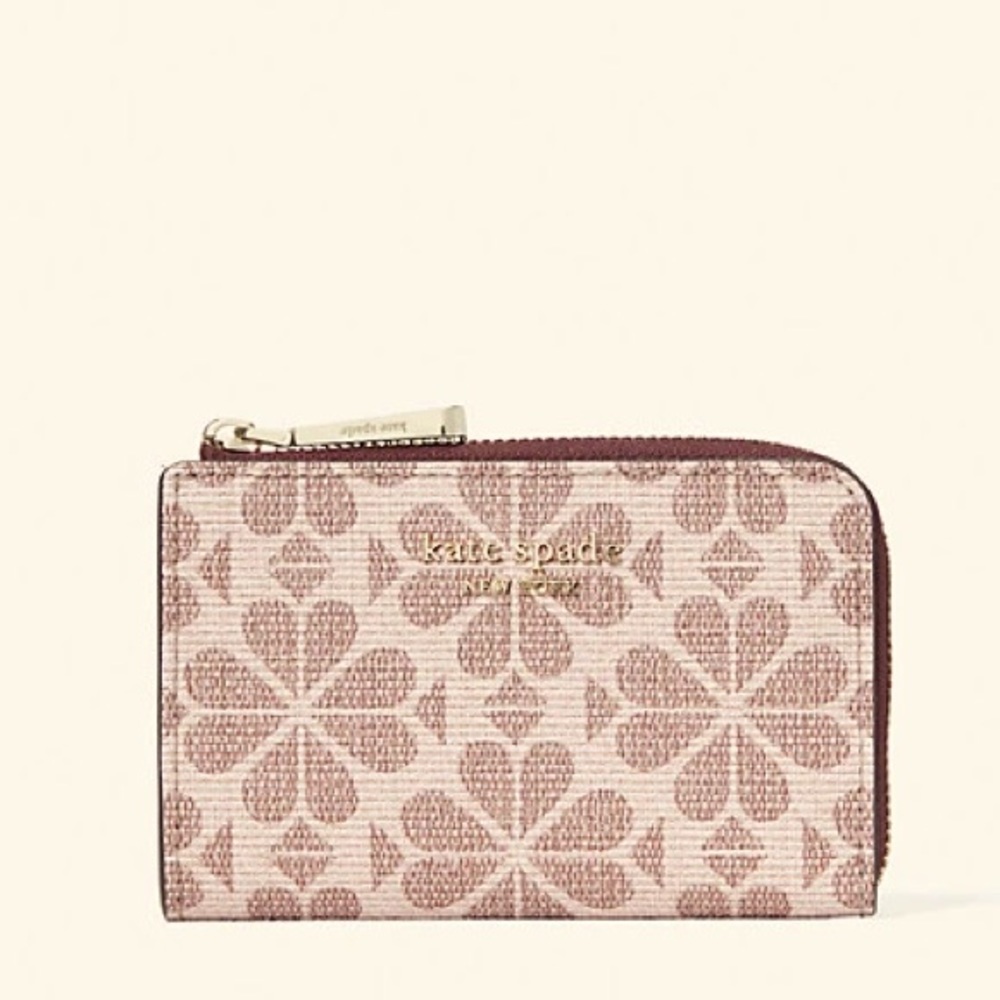 kate spade pink spade flower canvas key pouch